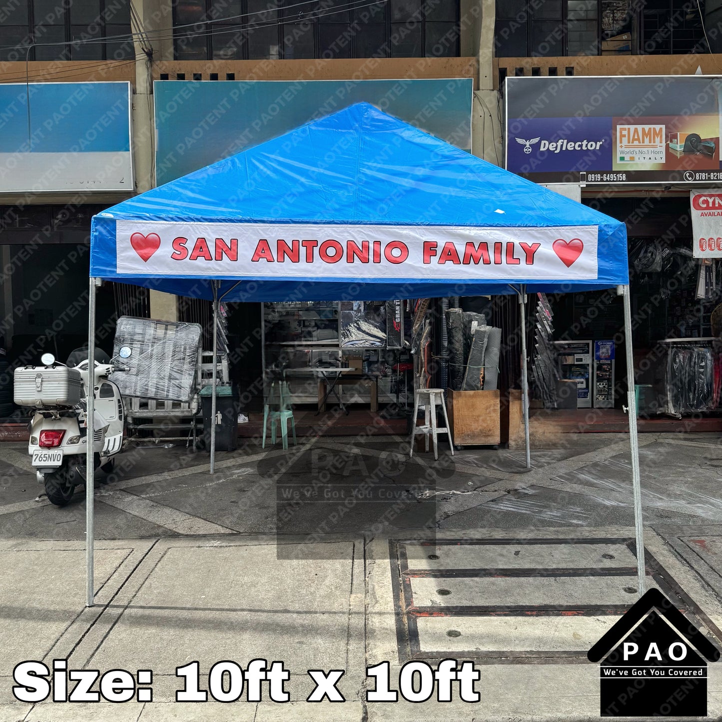 10ft x 10ft Collapsible Tent - Patch Print