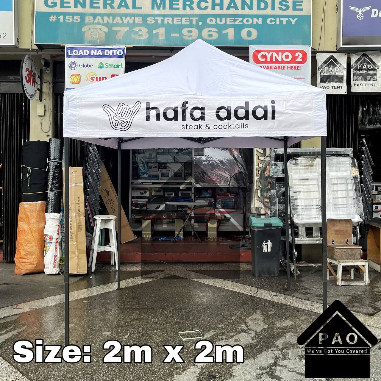 2m x 2m Retractable Tent - Patch Print