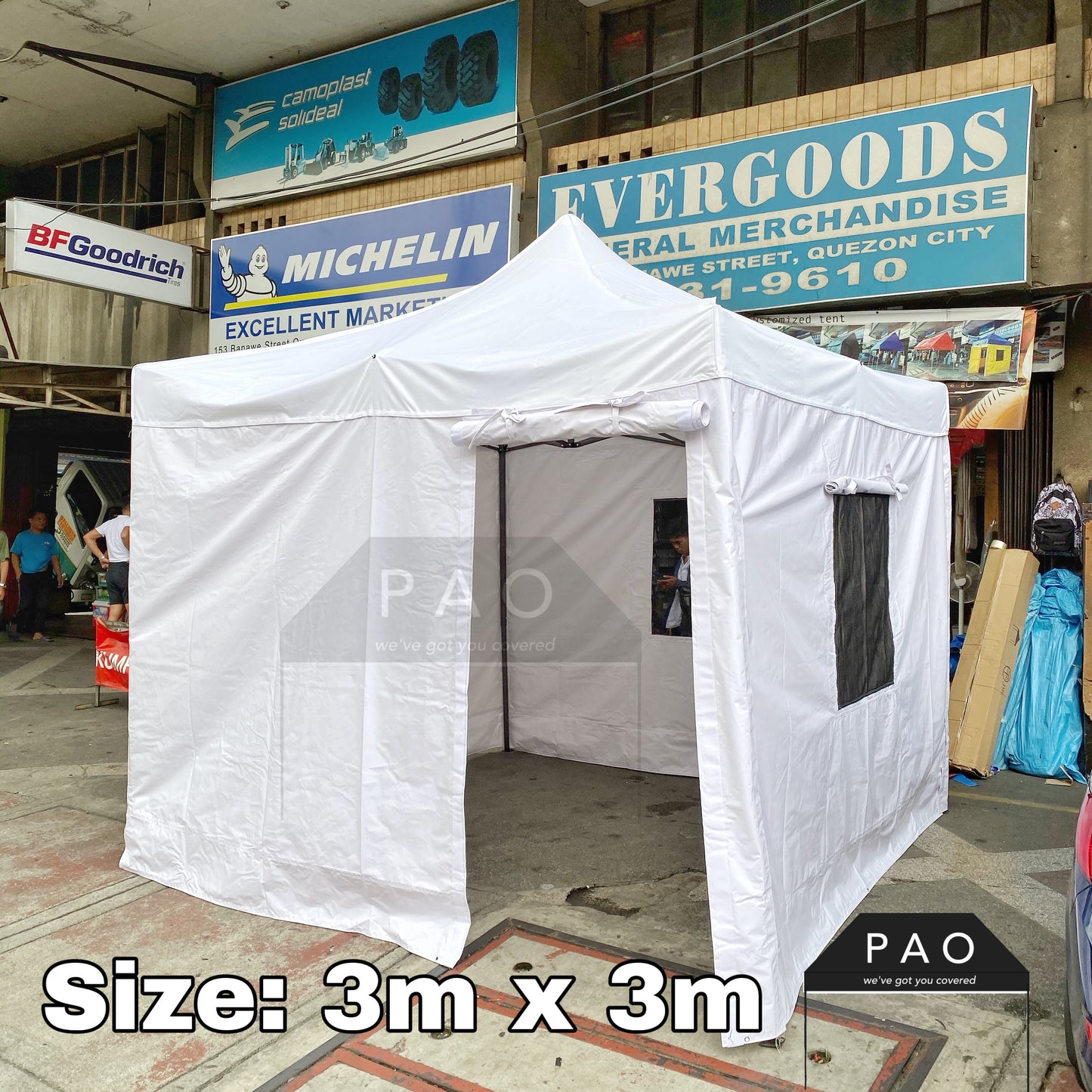 3m x 3m Retractable Shelter Tent