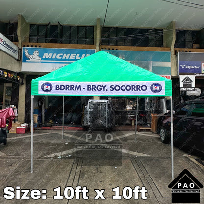 10ft x 10ft Collapsible Tent - Patch Print