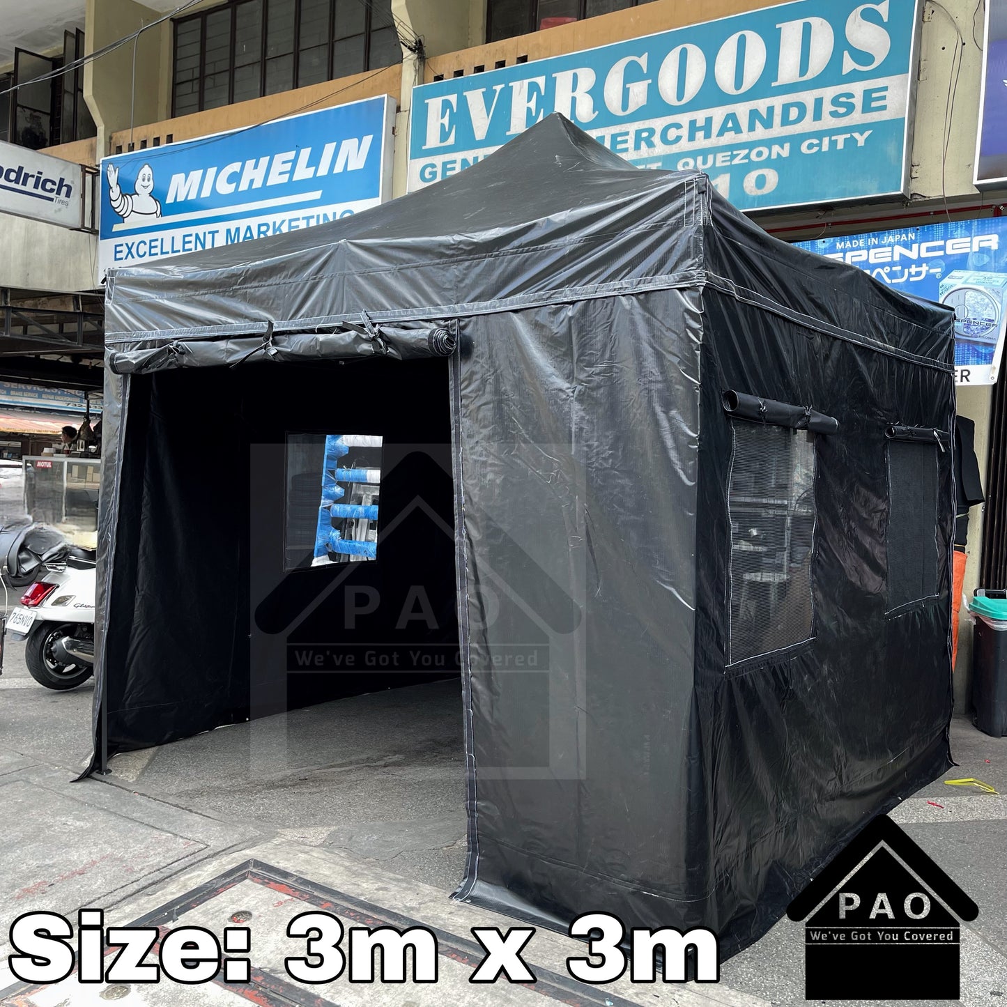 3m x 3m Retractable Shelter Tent