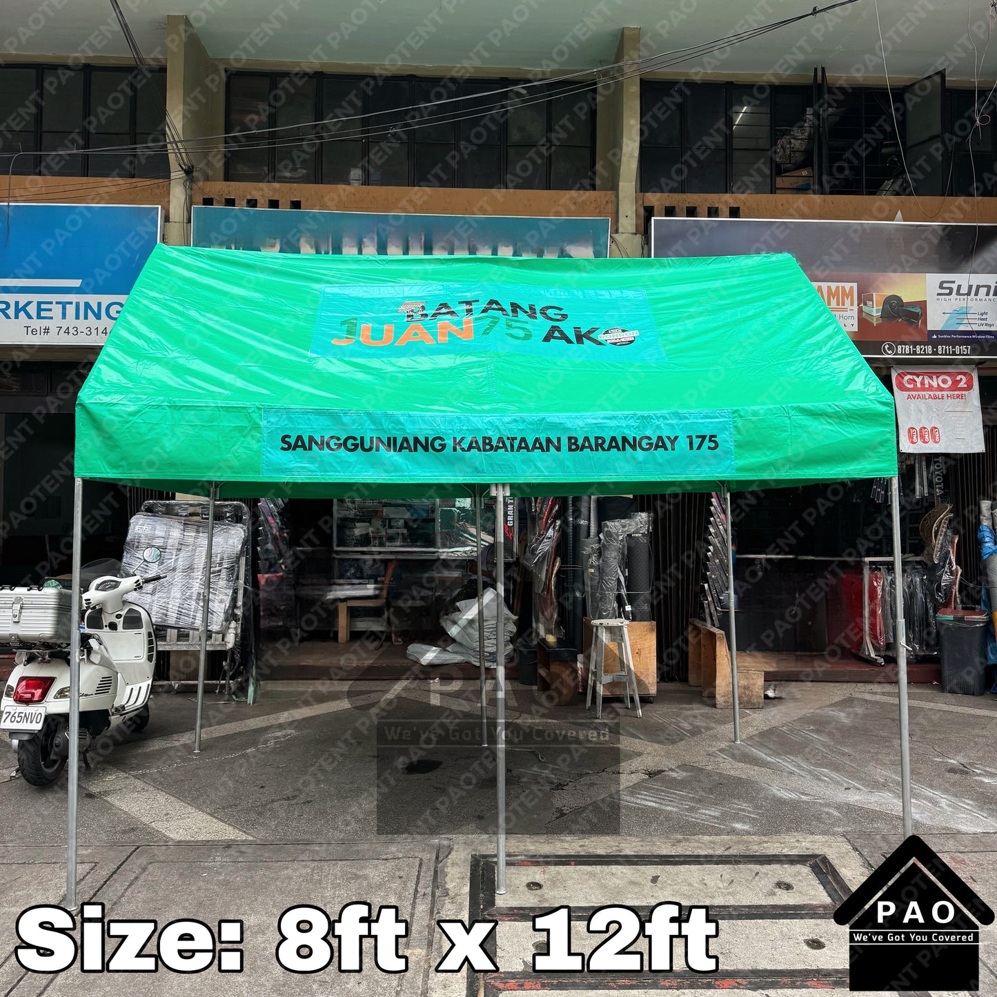 8ft x 12ft Collapsible Tent - Patch Print