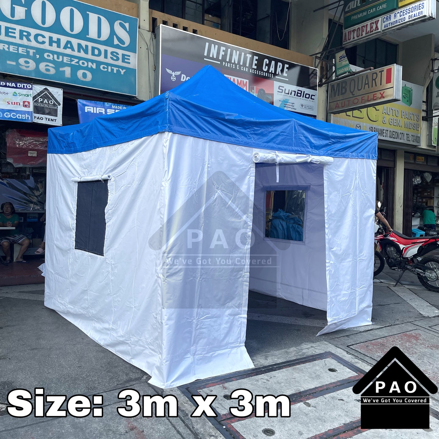 3m x 3m Retractable Shelter Tent