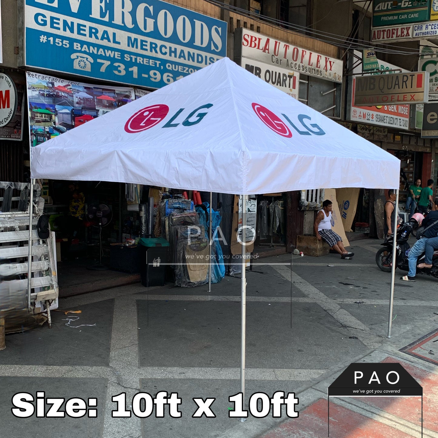 10ft x 10ft Collapsible Tent - Patch Print