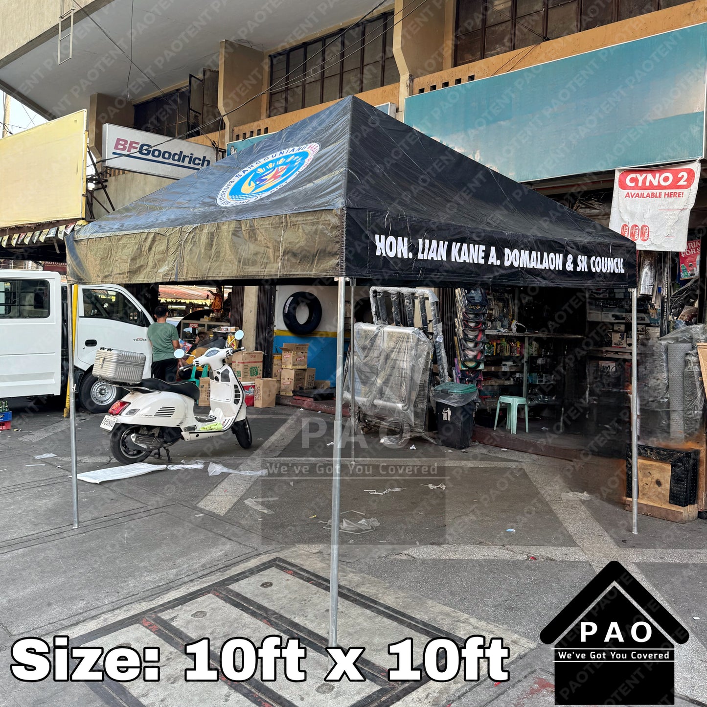 10ft x 10ft Collapsible Tent - Patch Print