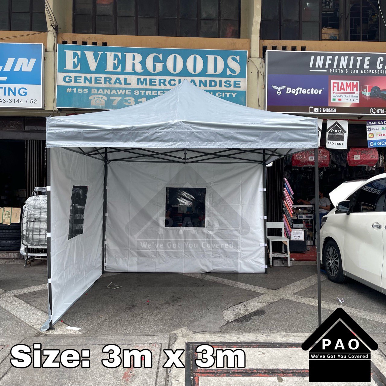 3m x 3m Retractable Shelter Tent