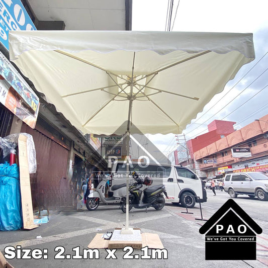 2.1m x 2.1m Square Banana Umbrella with 40kg Base