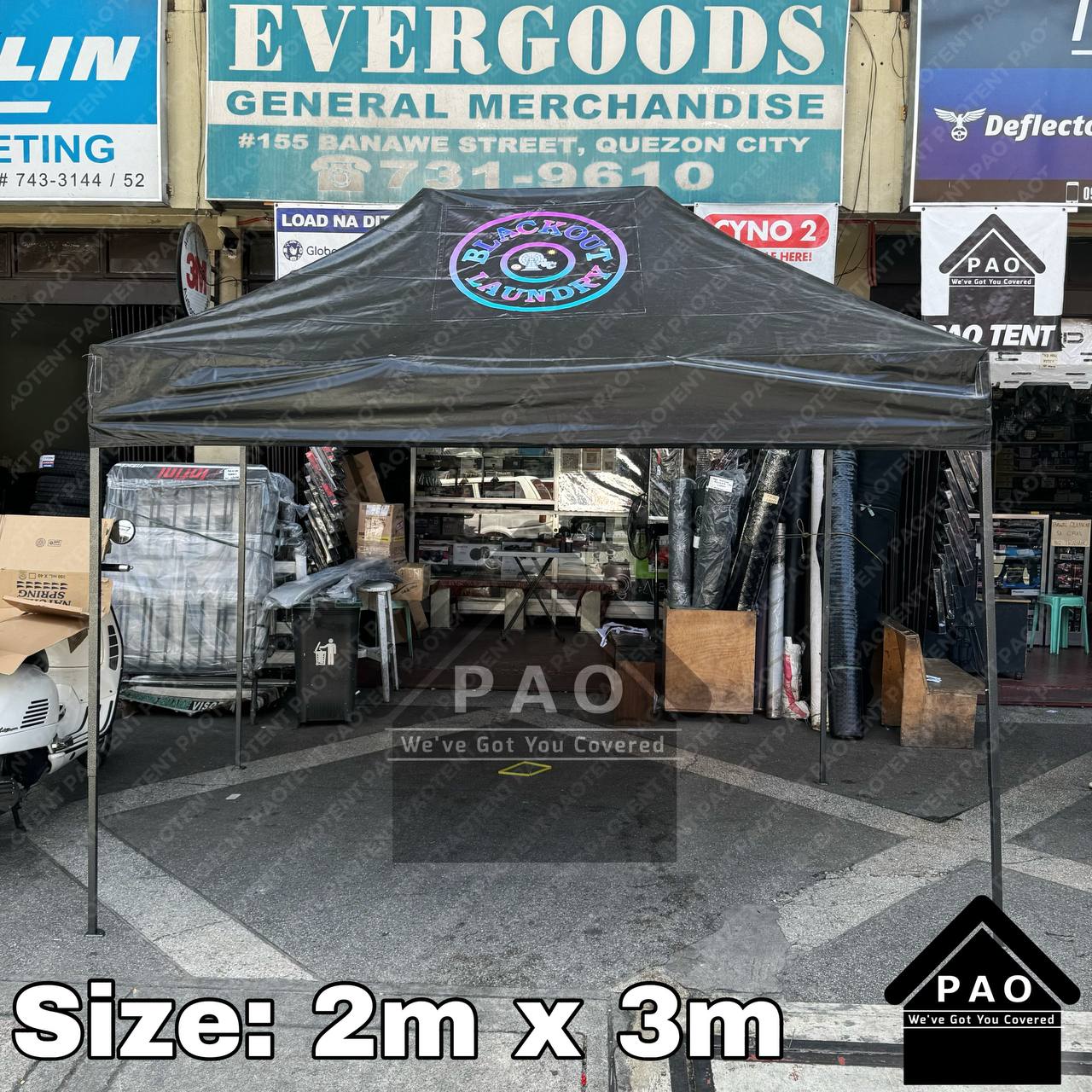 2m x 3m Retractable Tent - Patch Print