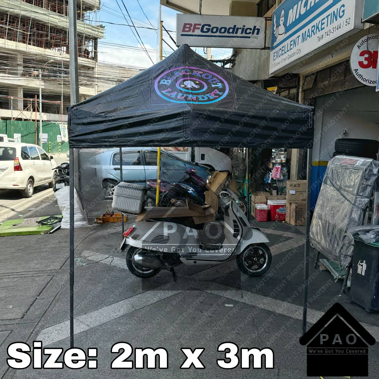 2m x 3m Retractable Tent - Patch Print