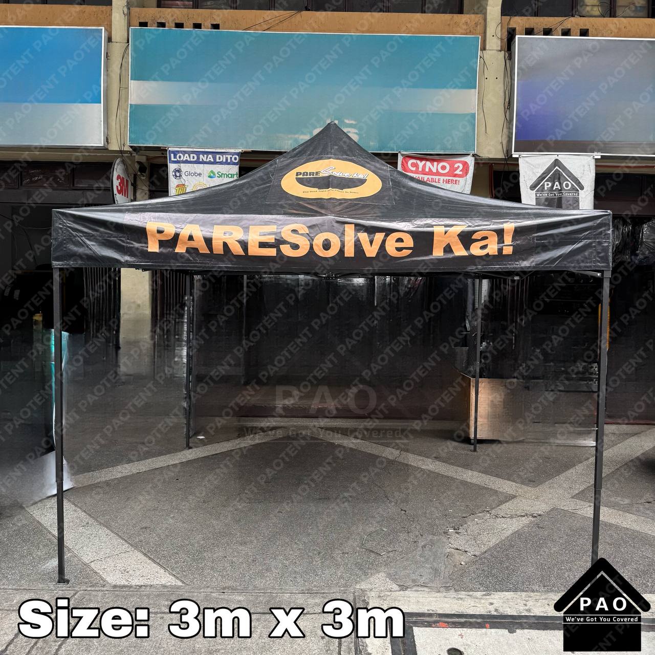 3m x 3m Retractable Tent - Patch Print